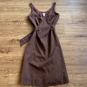 Anthropologie Odille Vintage Cocoa Dress, Size 6